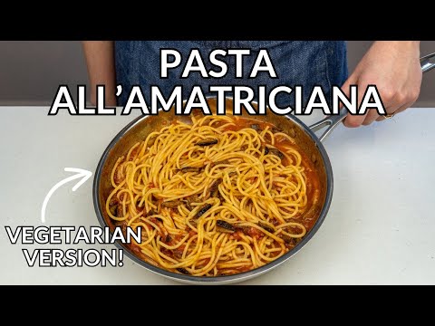 Easy Vegetarian Pasta Amatriciana Recipe - Amazing Substitute for Guanciale!