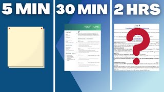 How much time should you spend writing a resume (with AI) in 2025?