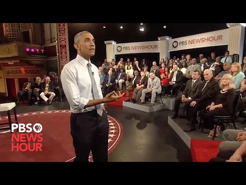 , title : 'Why restrict 'good' gun owners, resident asks President Obama at town hall'