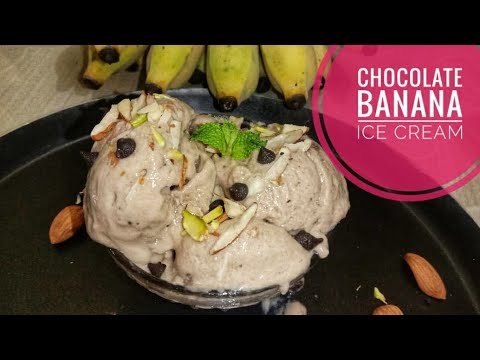 Chocolate Banana Ice cream | Without cream | No condensed milk| No egg - by  Shobana Sankar