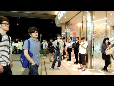 Exiting the South Exit at Shinjuku Station - (120626)