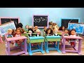 Baby doll school morning routine ! School house life