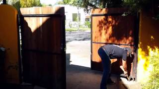 Redwood Gate Install | Mulholland Security Centers Los Angeles | 1.800.562.5770