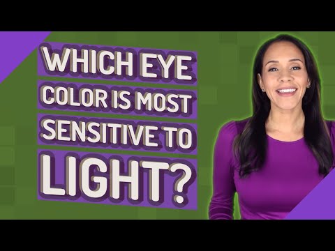 Which eye color is most sensitive to light?