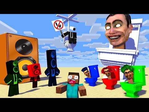 Monster School : SKIBIDI TOILET VS ELEMENTAL CAMERAMAN AND SPEAKERMAN CHALLENGE Minecraft Animation
