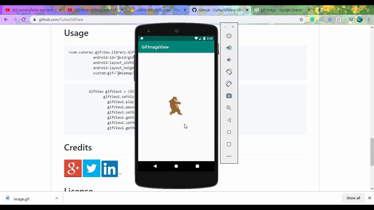 Set Animated Gif Image In Android Studio || *Advance ImageView Tutorial*