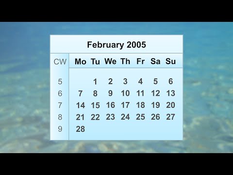 February 2005 Calendar