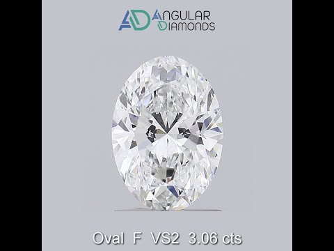 IM10203 Oval F VS2 3.06 carat IGI CVD HPHT Lab Grown Created Diamonds -- Angular Diamonds