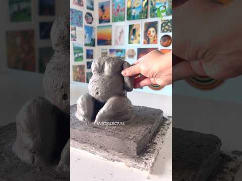 Ganpati making with Clay 🙏 😱 #shorts