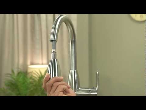 Colony® Soft Single-Handle Pull-Down Dual-Spray Kitchen Faucet 2.2 gpm/8.3 L/min // POLISHED CHROME // YouTube Video