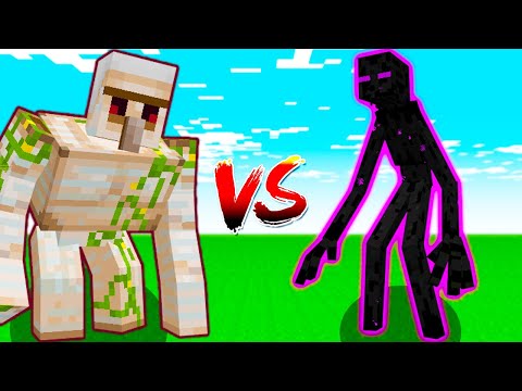 IRON GOLEM vs MUTANT ENDERMAN (Minecraft Mob Battles)