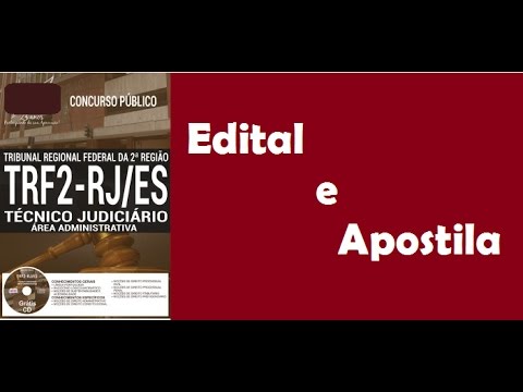 Edital Apostila Concurso TRF2 RJ ES 2017 TÉCNICO JUDICIÁRIO   ÁREA ADMINISTRATIVA