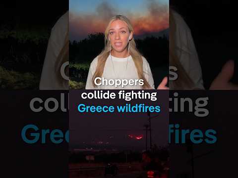 Crew members killed as firefighting helicopters collide in Greece | DW News