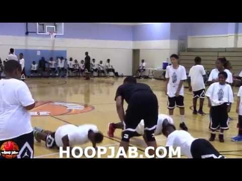 Funny! Russell Westbrook Makes Campers Drop & Do 25 Push-Ups! HoopJab