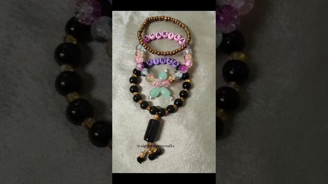 Elegant Handmade Beaded Bracelets|Ainauragemcrafts 💫✨#beadedjewelry#bracelet#art#love#shorts#diy