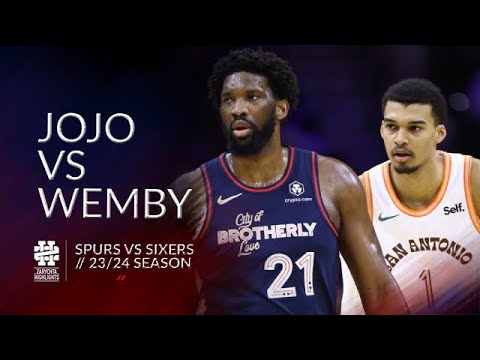 Joel Embiid vs Victor Wembanyama duel Sixers vs Spurs 23/24 season