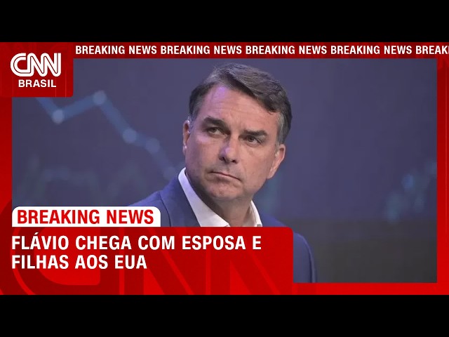 Flávio Bolsonaro chega com mulher e filhas aos EUA após fuga do Brasil | CNN 360°