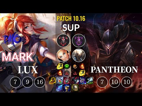 DMO Mark Lux vs Pantheon Sup - KR Patch 10.16