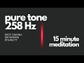 258 Hz Pure Tone Frequency 🔴 | Root Chakra, Grounding | 15 Minute Meditation (no speaking)