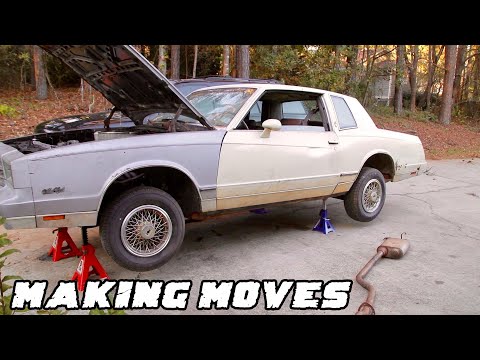 NEW JEGS GBODY CROSSMEMBER CAME IN FOR THE MONTE CARLO AND I STARTED INSTALLING THE EXHAUST!