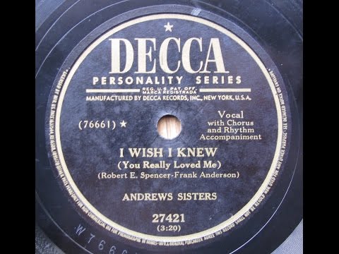 Andrews Sisters - I Wish I Knew (1951)