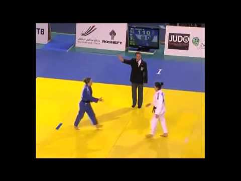 JUDO 2009 GP Abu Dhabi: Barbara Harel (FRA) - Corina Caprioriu (ROU)