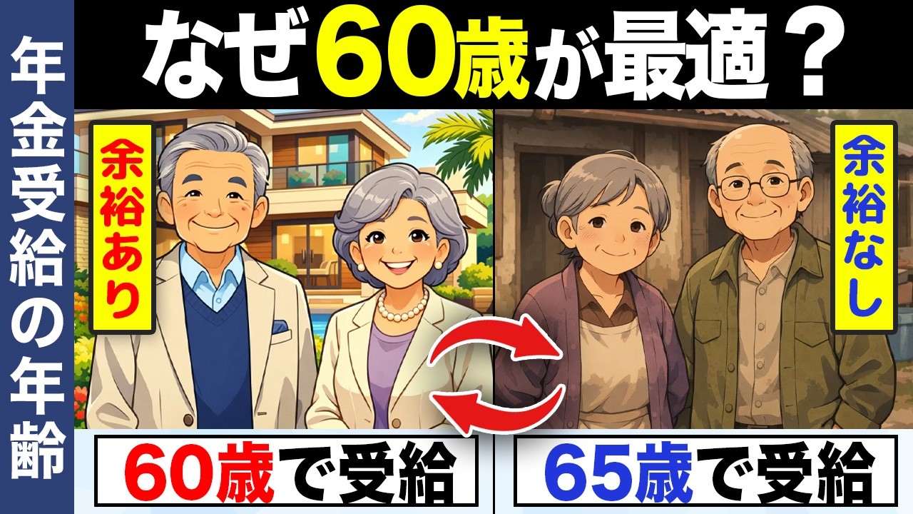 【2026年4月から！】60歳受給で700万円差が出てしまいます！年金は何歳でもらうのが本当はお得？【繰り下げ受給】