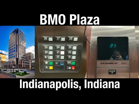 Elevator Trio: 1986 Otis Elevonic 401 Traction High-Rise Elevators/Lifts - BMO Plaza - Ipls, IN