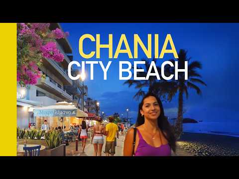 🇬🇷 Nea Chora Beach Walk | Chania Crete 4K