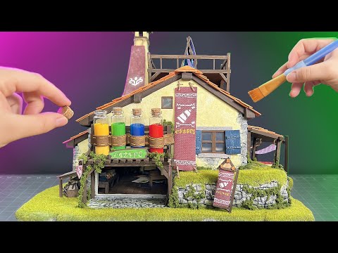 I made a tiny Hateno Dye Shop from Tears of the Kingdom