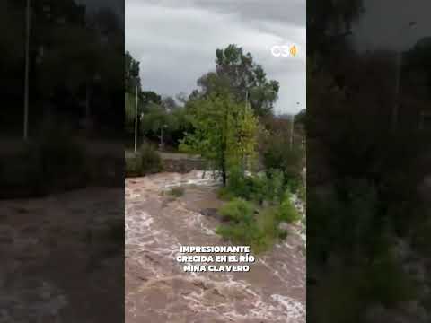 Impresionante crecida en el Rìo Mina Clavero | Cadena 3 Argentina