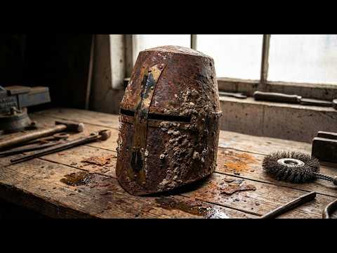 Complete Restoration of a Crusader Knight's Great Helm Lost in Jerusalem Siege Since 1099 AD