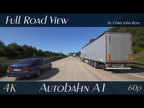 Autobahn (A1), Germany: Rastplatz Wildeshausen - Wildeshausen-West - Dreieck Ahlhorner Heide - 4K