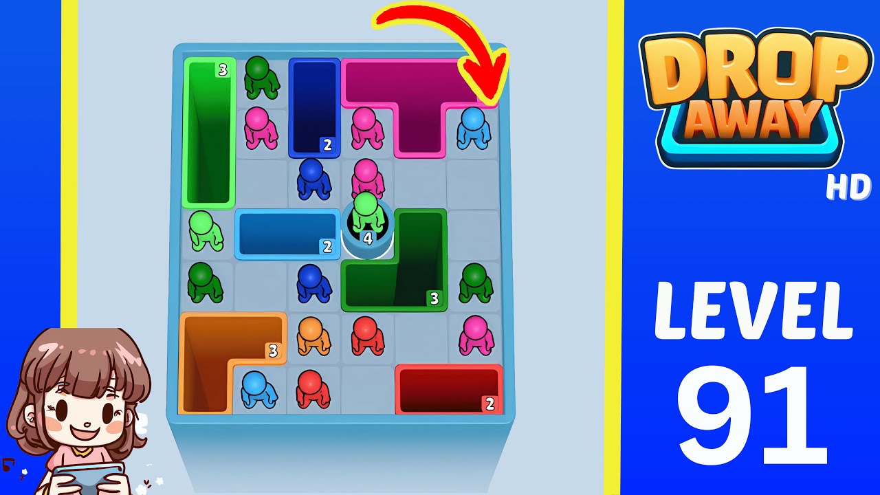 Drop Away Level 91 Walkthrough Solution