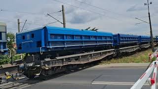 ET22-653 z wagonami od żwiru(radwan i dumpcar) przelot na Wrocław 10.07.25 4K i sygnał S1