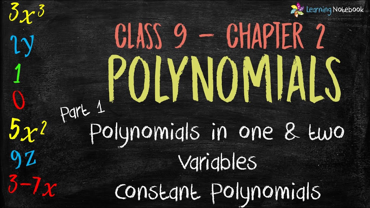 Class 9 Maths Ch2 P1 Polynomials in One and Two Variables (Polynomials) | NCERT - CBSE