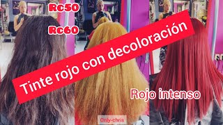 Cómo pintar tu cabello color rojo con decoloración!!! Rojo intenso, rojo puro espero que les guste