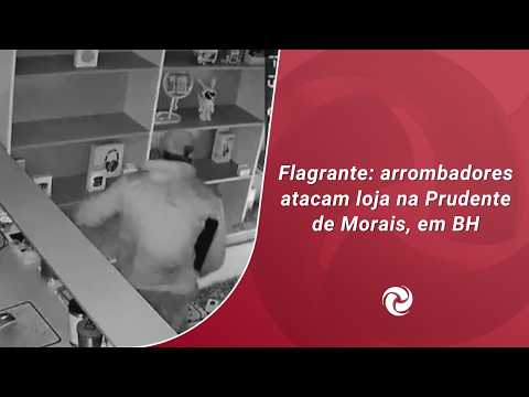 Flagrante: arrombadores atacam loja na Prudente de Morais, em BH