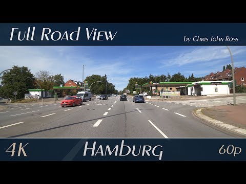 Hamburg, Germany: Lohbrügge - Bergedorfer Straße, B5 - 4K (UHD/2160p/60p) Autofahrt - Car Ride Video