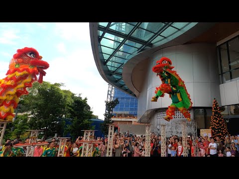 CNY 2020 ~ Acrobatic Lion Dance (双狮高桩表演 Múa Lân) by Khuan Loke 群樂 @ The Starling (26/1/2020) 4k