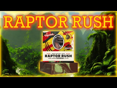 Swiftly | RAPTOR RUSH | Dr. Squatch Jurassic Park Soap Review