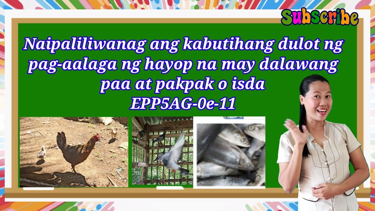 EPP5-Naipaliliwanag ang kabutihang dulot ng pag-aalaga ng hayop na may dalawang paa at pakpak o isda