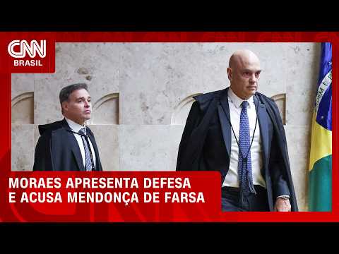 Moraes apresenta defesa e acusa Mendonça de farsa | LIVE CNN