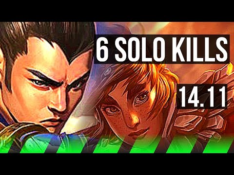 XIN ZHAO vs TALIYAH (JGL) | 16/1/5, 6 solo kills, Rank 9 Xin, Legendary | NA Challenger | 14.11