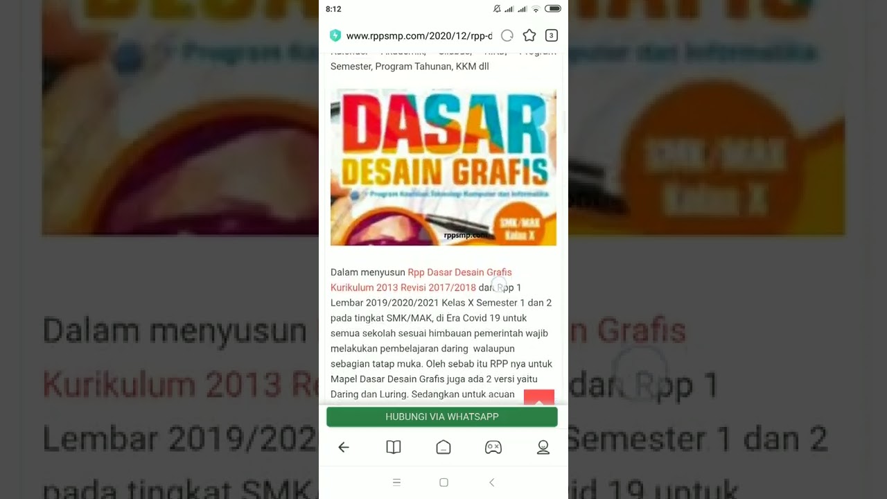 Rpp Dasar Desain Grafis Kurikulum 2013 Revisi Kelas X Semester 1 dan 2 | WA 085755601230