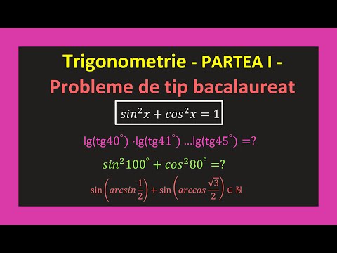 Trigonometrie exercitii rezolvate bac formule sin cos tg ctg clasa a 9 a 10a(Invata Matematica Usor)