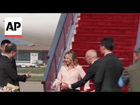 Italian PM Giorgia Meloni arrives in China for her first official visit