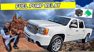 GMC SIERRA FUEL PUMP RELAY LOCATION 2007 2008 2009 2010 2011 2012 2013