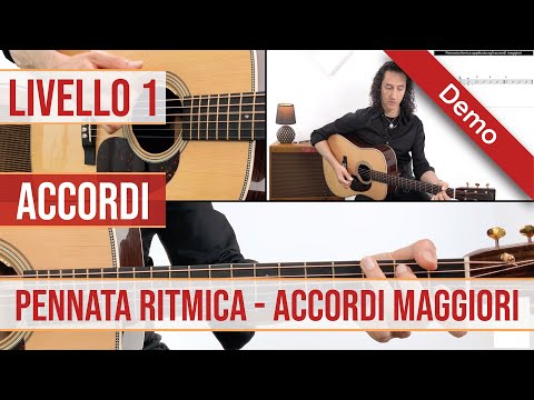 Pennata ritmica applicata agli accordi maggiori - Demo