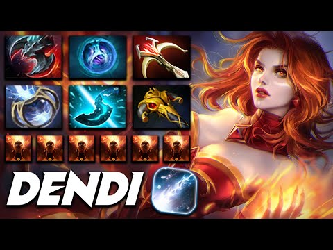 Dendi Lina Godlike Fire Slayer - Dota 2 Pro Gameplay [Watch & Learn]
